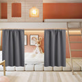 RYB HOME Small Curtains for Kitchen Window - Blackout Privacy Portable Curtain Set for Bedroom Office Bathroom Basement Garage S