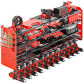 VeyFolzin.st Large Power Tool Organizer Wall Mount-12 Drill Holder, Metal Heavy Duty Garage Tool Storage Shelves with Screwdrive