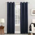 Sun Zero Easton Energy Saving Blackout Grommet Curtain Panel, 40 x 54, Navy Blue