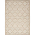 Nourison Easy Care Indoor/Outdoor Cream 6 x 9 Area Rug, Easy Cleaning, Non Shedding, Bed Room, Living Room, Dining Room, Backy