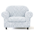 SUBRTEX 2 Piece Armchair Cover Couch Covers 1 Cushion, Jacquard Damask Chair Slipcover with Arms, Stretch Sofa Slipcover, Non Sl