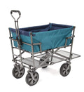 MacSports Double Decker Wagons Carts Heavy Duty Foldable Outdoor Collapsible Cart Portable Lightweight Utility Cart, All Terrain