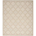 Nourison Easy Care Modern Indoor/Outdoor Cream 9 x 12 Area Rug, Easy Cleaning, Non Shedding, Bed Room, Living Room, Dining Roo