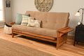Kodiak Furniture Phoenix Futon in Barbados Finish, Full, Suede Peat