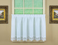 Todays Curtain, Heirloom Battenberg Eyelet Tier 24, White, 58 W x 24 L