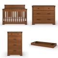 Child Craft Redmond 4-Piece Nursery Set, Includes 4-in-1 Convertible Crib, Dresser, Changing Topper, and Chest (Coach Cherry)
