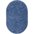 Nourison Essentials Indoor/Outdoor Navy Blue 6 x 9Oval Area Rug, Easy Cleaning, Non Shedding, Bed Room, Living Room, Dining Ro