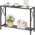 Tajsoon Console Table 41.8   , 2-Tier Entryway Table, Narrow Sofa Table with Shelves, Entrance Table for Hallway, Entryway, Livi