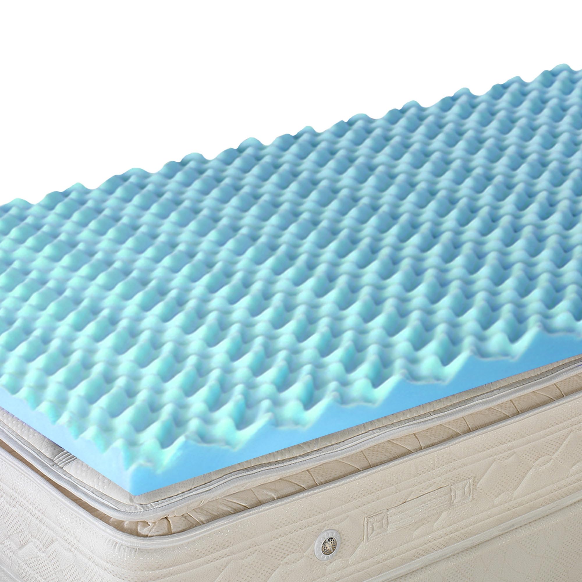 DMI 3-Inch Foam Mattress Topper, Egg Crate Foam Pad, Mattress Pad and Bed Topper for Support, Air Circulation, Pressure Relief a