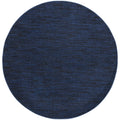 Nourison Essentials Indoor/Outdoor Midnight Blue 6 x Round Area Rug, Easy Cleaning, Non Shedding, Bed Room, Living Room, Dining