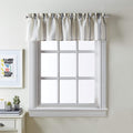 CHF McKenzie Striped Window Kitchen Curtain Valance, Rod Pocket, 58W x 14L inch, Grey