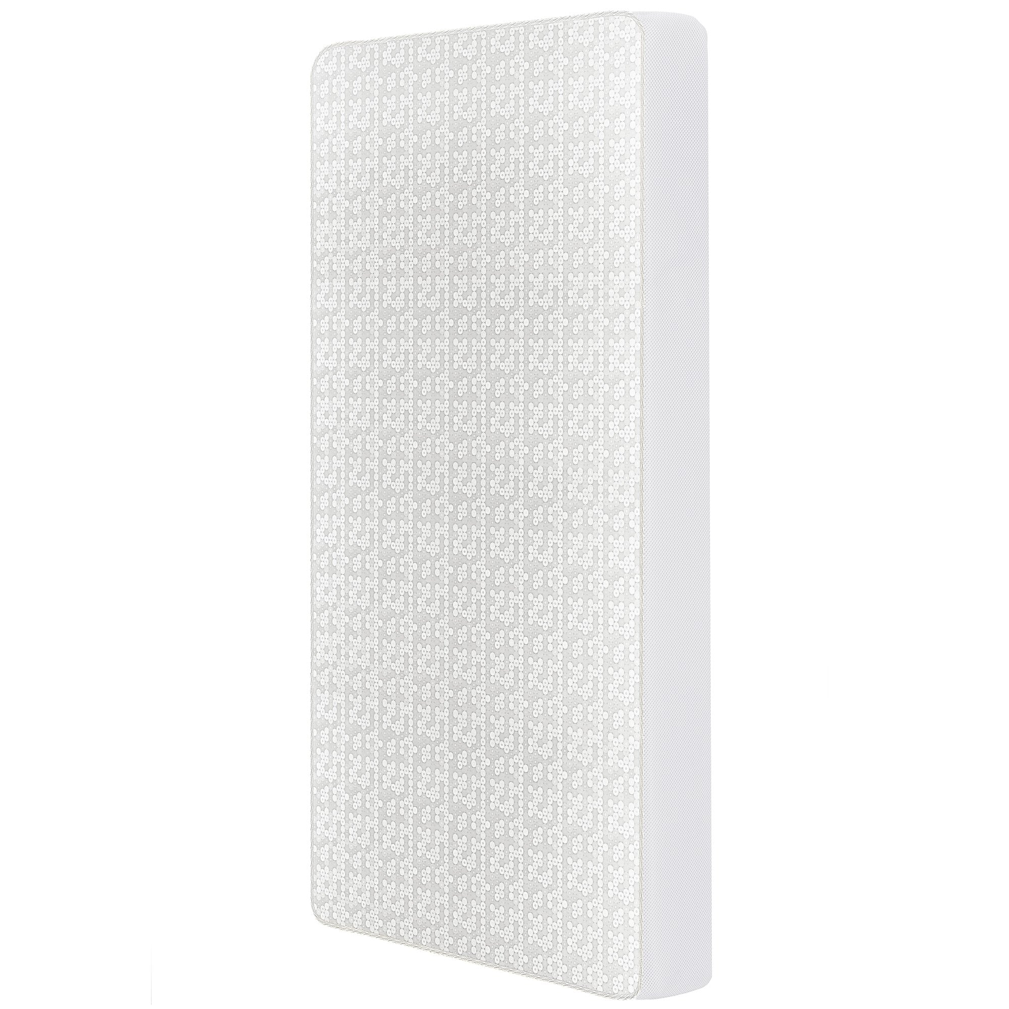 Dream On Me 2-in-1 Breathable 150 Ultra Coil Inner Spring Standard Crib & Toddler Mattress in White I Greenguard Gold Certified 