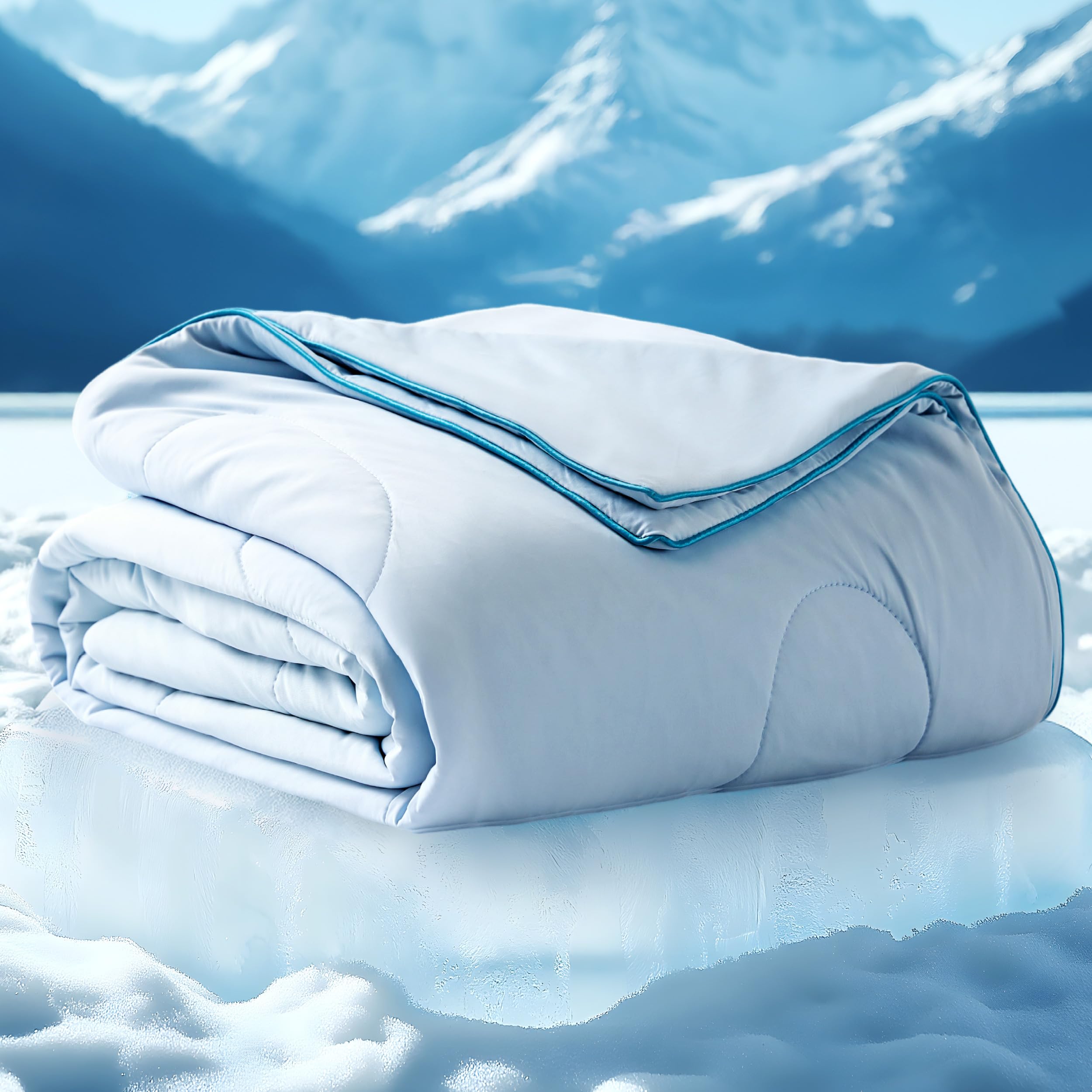 Bedsure Cooling Blankets for Hot Sleepers - Summer Blanket Twin Size for Bed, Cold and Lightweight Gift for Night Sweats, Ice Co