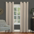 Sun Zero Easton Energy Saving Blackout Grommet Curtain Panel, 40 x 108, Stone