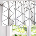 DriftAway Raymond Geometric Triangle Trellis Pattern Lined Thermal Insulated Energy Saving Window Curtain Valance for Living Roo
