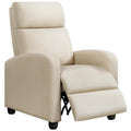 Topeakmart Fabric Recliner Sofa Push Back Recliner Chair Adjustable Modern Single Reclining Chair Upholstered Sofa with Pocket S