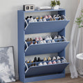 BORNOON Shoe Cabinet with 3 Flip Drawers, Hidden Wood Shoe Cabinet,Freestanding Shoe Storage Cabinet for Entryway Hallway. 47.2 