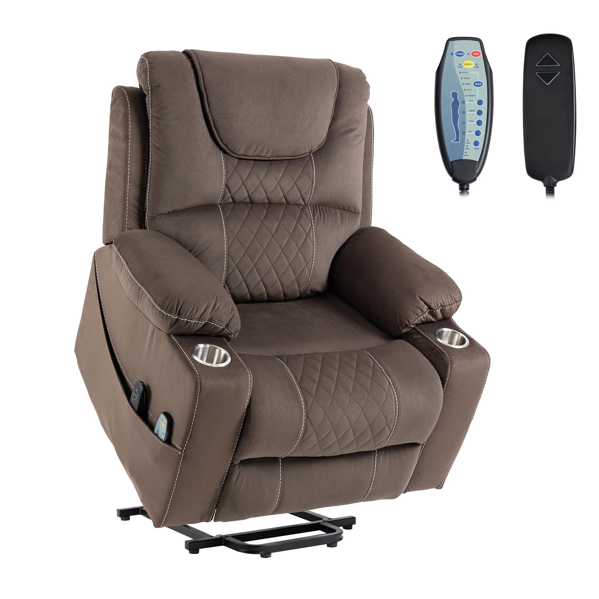 JIKFRIMA Power Lift Recliner Chair for Elderly with Massage and Heating, Ergonomic Electric Recliner Chair Single Sofa for Adult