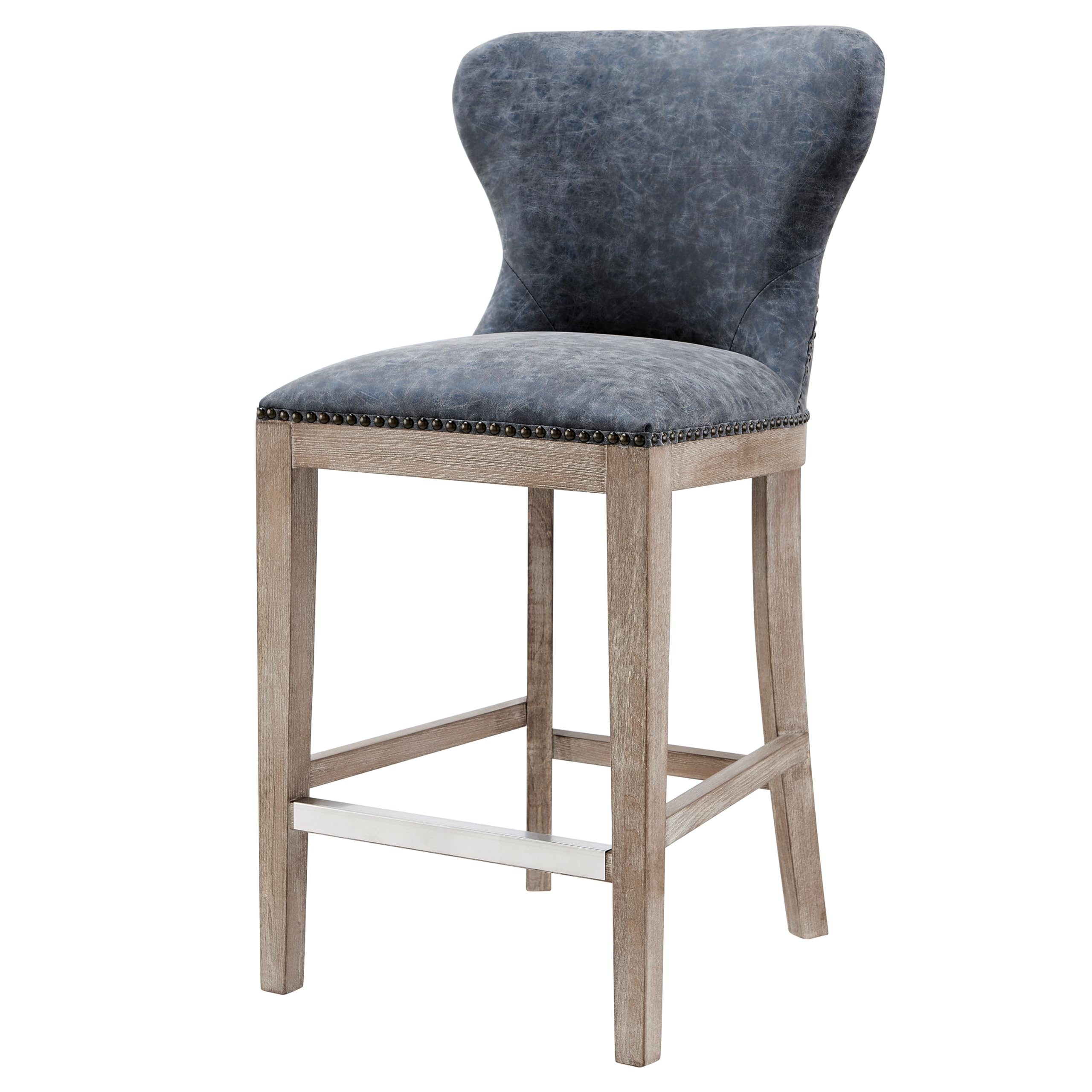 New Pacific Direct Dorsey Counter Bar & Counter Stools, Nubuck Charcoal