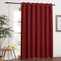 NICETOWN Blackout Blinds for Sliding Door - Indoor Slider Curtains for Patio, Wide Width Drapes for Living Room (Burgundy Red, 1