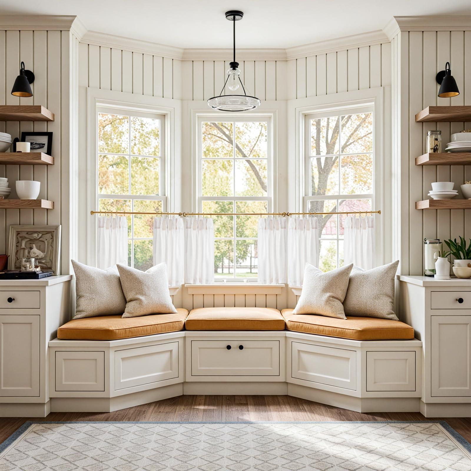 jinchan Linen Pinch Pleated Kitchen Curtains 24 Inch 4 Panels, Natural Linen Tier Curtains Back Tab Beige Farmhouse Cafe, Light 