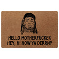 BinHang Indoor Welcome Mat, Door Mats Indoor Entrance Hello Motherfucker Hey, Hi How Ya Derrn Faux Coir Easy to Maintain Environ