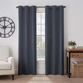 Eclipse Gabriella Grommet Top Curtains for Bedroom, Single Panel, 40 x 63, Indigo