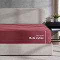 Nestl Extra Deep Pocket King Fitted Sheet, Burgundy Fitted Sheet King Size, 1800 Microfiber King Fitted Sheet Only, Soft King Be