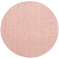 Nourison Essentials Indoor/Outdoor Pink 4 x Round Area Rug, Easy Cleaning, Non Shedding, Bed Room, Living Room, Dining Room, Ba