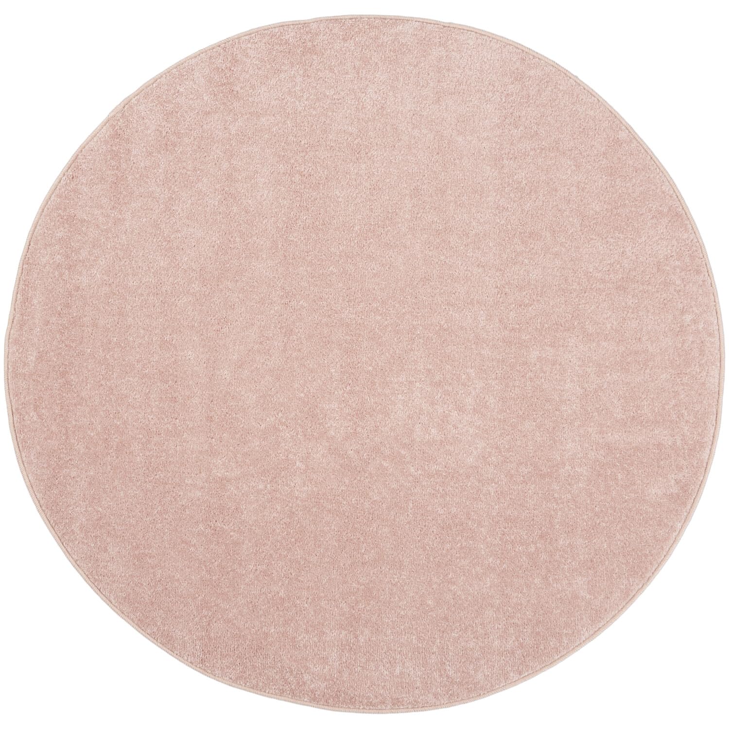 Nourison Essentials Indoor/Outdoor Pink 4 x Round Area Rug, Easy Cleaning, Non Shedding, Bed Room, Living Room, Dining Room, Ba