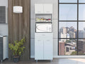 Tuhome Caribe Microwave Cabinet Engineered Wood Pantries in White