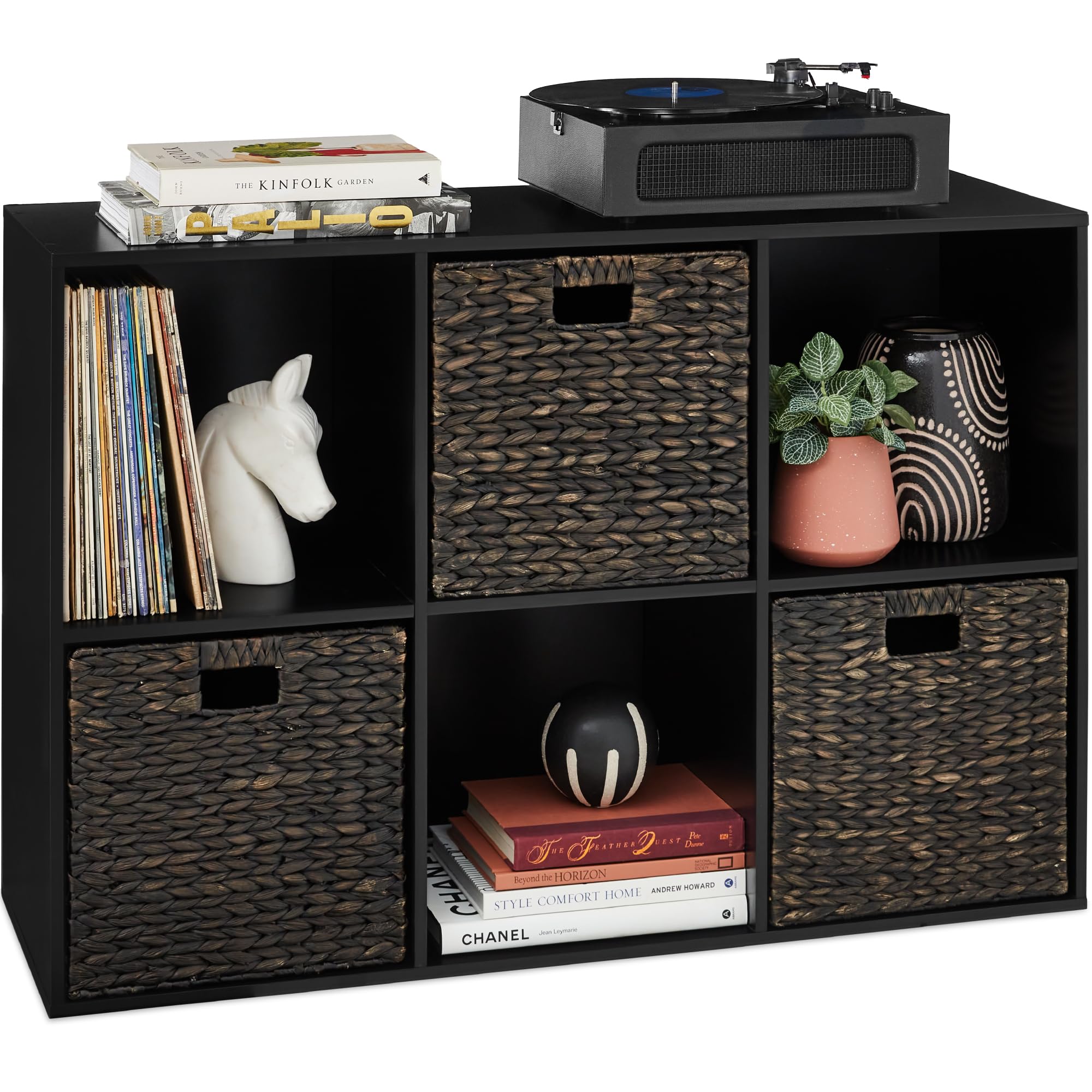 Best Choice Products 6-Cube Storage Organizer, 13.5in Shelf Opening, Bookcase, Display Shelf, Customizable w/ 3 Removable Back P