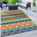 Rugshop Marbella Contemporary Boho Non-Shedding Patio Deck Backyard Indoor/Outdoor Area Rug 710 x 10 Multi