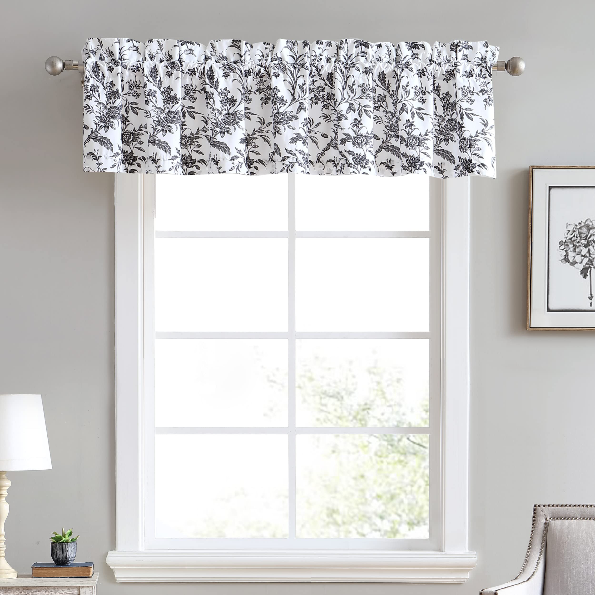 Laura Ashley Home Amberley Valance, Black 86 X 15