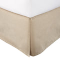 Levtex Home Queen Size Faux Linen Dust Ruffle, 17-inch Drop with Box Pleat