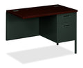 HON Metro Classic Charcoal Finish Right Return with 1 Box/1 File Drawer, 42W, Mahogany