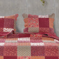 Barefoot Bungalow Country Fair Pillow Sham, King, Red