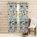 Beatrice Home Fashions Fishing by The Lakehouse Cabin Lodge Privacy Window Curtains with Rod Pocket, 2-Panel Pair Set Outdoors B