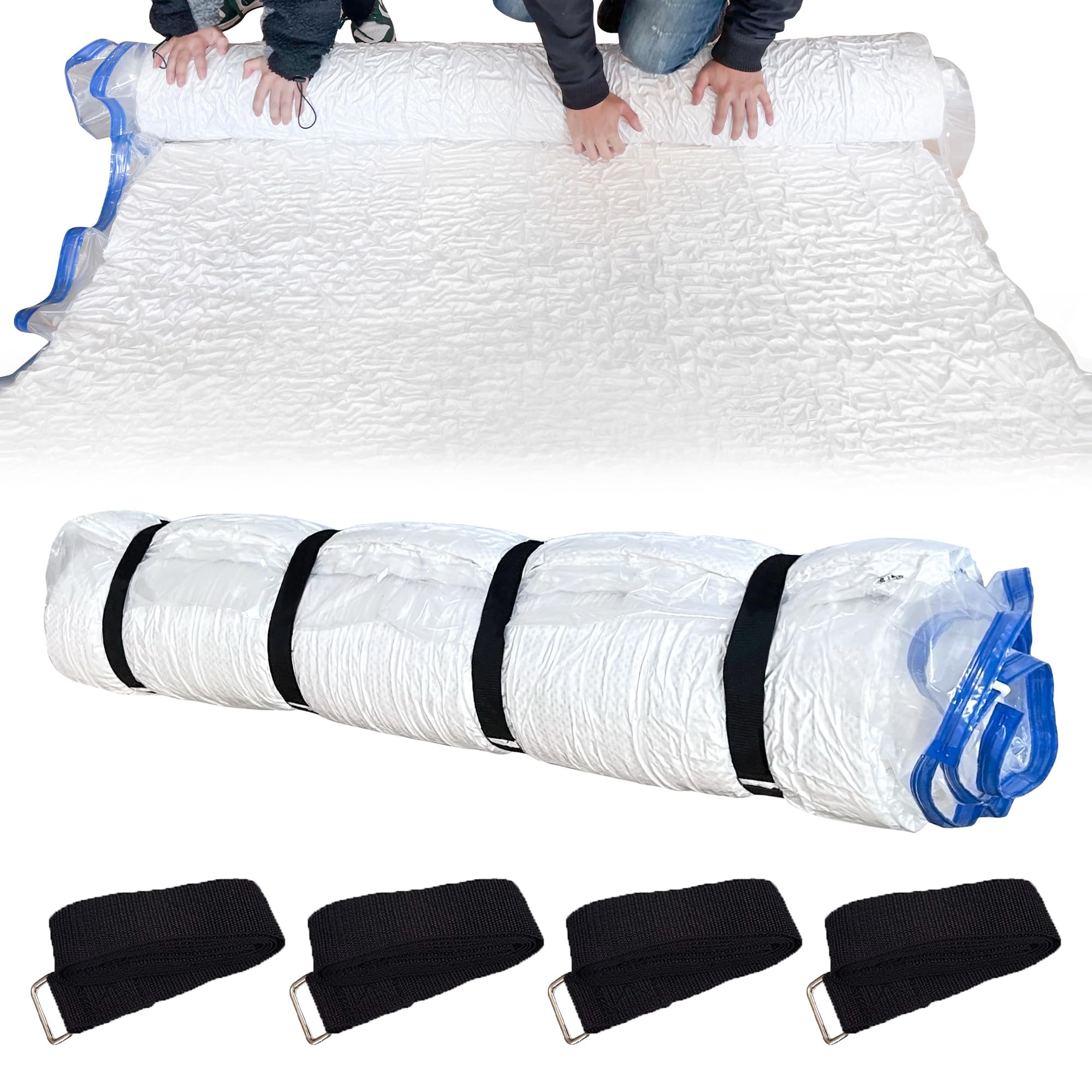 Queen/Full Mattress Vacuum Bag for Moving and Storage, Memory Foam Latex Mattress Storage Bags Full Queen Size for Mattress up t