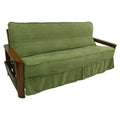 Blazing Needles Solid Microsuede Double Corded 8 to 9 Futon Slipcover, Full, Sage Green