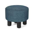 Joveco 12.4 Foot Rest for Under Desk Round Ottoman Stool for Home and Office (Blue)