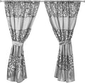 Zahari Home Sinatra Window Curtain Stylish Bathroom Window Curtain,36 x 54 Each, Set of 2, Silver