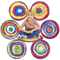 HiiARug Kids Crazy Carpet Circle Seats 6pcs 16 Round Carpet Circles Soft Non Slip Classroom Floor Seating Washable Carpet Spots 