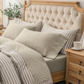 PURE ERA Jersey Knit 4pc Bed Sheet Set 100% T-Shirt Heather Cotton Super Soft Comfy Breathable Fits Mattress Up to 20 Extra Deep
