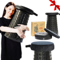 ALEVMOOM Upgraded 19.7 Collapsible Stool with Thickened Cushion, Telescoping Stool Foldable for Adults, 1000lbs Max Weight, Heav