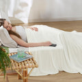 Bedsure Off White Cooling Blanket Queen Size for Hot Sleepers - Spring Summer Blanket for Queen Size Bed with Rayon Derived from