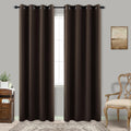 96 Inch Long Dark Brown Living Room Curtains for Window Treatments,Elegant Organic Style Silky Extra Soft Keep Warm Cold Out Dar
