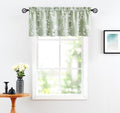FMFUNCTEX Green Kitchen Valance Curtain for Windows Bathroom Living Room Bedroom, Blossom Blackout Window Valance Thermal Insula