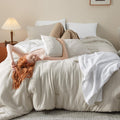 Bedsure California King Comforter Set, Reversible Beige Soft Prewashed Bedding for All Seasons, 3 Pieces Warm Down Alternative B