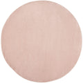 Nourison Essentials Indoor/Outdoor Pink 6 x Round Area Rug, Easy Cleaning, Non Shedding, Bed Room, Living Room, Dining Room, Ba